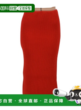 1h可退 香港直邮calvin klein 女士 半身裙 SA08K039 red红色 舒