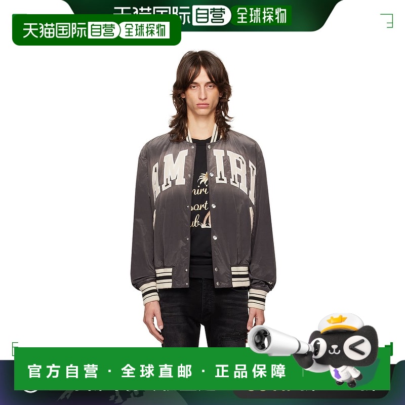香港直邮AMIRI 男士 灰色 Sun Faded 棒球夹克 AMOUBB1005立领