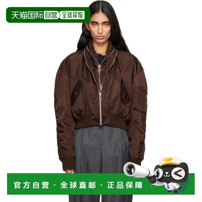 1h可退 香港直邮Givenchy 纪梵希 女士 棕色 Zipped Shawl Collar