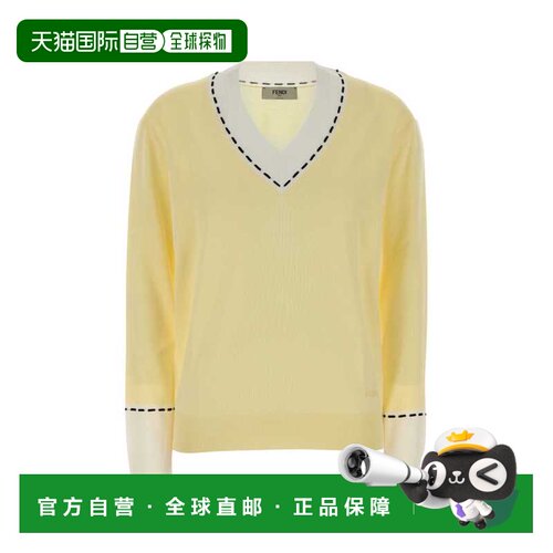 香港直邮FENDI 女士针织衫 FZXF08AWIYF1XE3 AW2026 黄色 Yellow