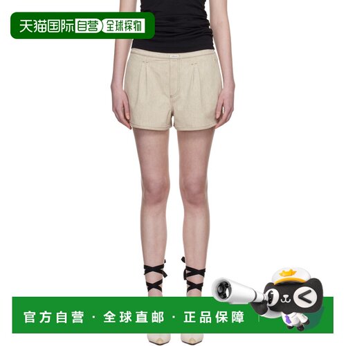 香港直邮Jacquemus 女士 米色 The Amelo de-Nîmes 牛仔短裤 26ES