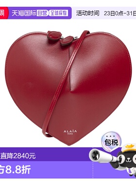 香港直邮 Alaia 红色拉链款牛皮徽标单肩包 AA1P003C0Y75331
