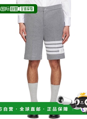 1h可退 香港直邮Thom Browne 汤姆 布朗 男士 灰色 Double Face K