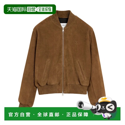 香港直邮Ami Paris 长袖皮夹克 HJK152LH00592