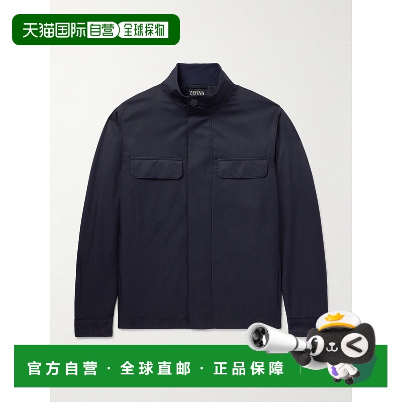 香港直邮Zegna 杰尼亚 男士 斜纹布衬衫式衬衫 UFTC5A9FCT577B09