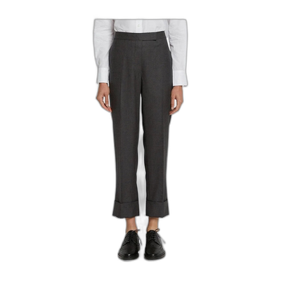 香港直邮Thom Browne 汤姆 布朗 女士 翻边休闲裤 FTC337A00626