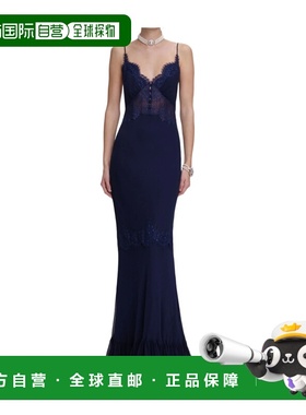 1h可退 香港直邮Self-Portrait 蕾丝乔其纱长裙 RS26-176XN