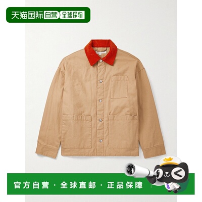 香港直邮A.P.C. 男士 + Marc Jacobs 灯芯绒饰边棉质帆布夹克 COH