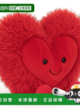 欧洲直邮Jellycat 红色涤纶Amuseable 美丽的心  大号玩偶趣味
