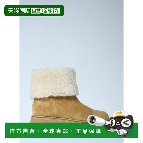 1h可退 香港直邮Moncler 盟可睐 女士 Aurea 绒面革短靴 4F00070M
