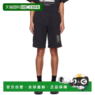 WALL 男士 短裤 香港直邮A ACWMB13 Grid COLD Foil 1h可退 黑色