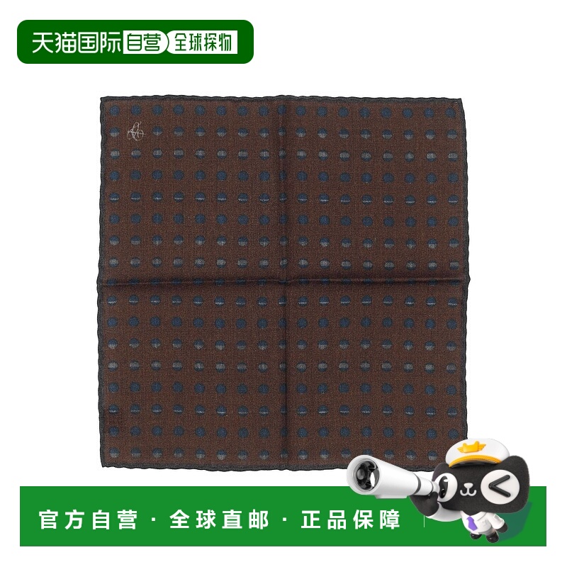 1h可退 香港直邮Canali 康钠丽 男士 Foulards 围巾 brown棕色 舒