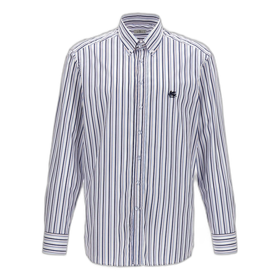 香港直邮Etro 艾特罗 男士 徽标刺绣衬衫 MRIB000499TR548条纹