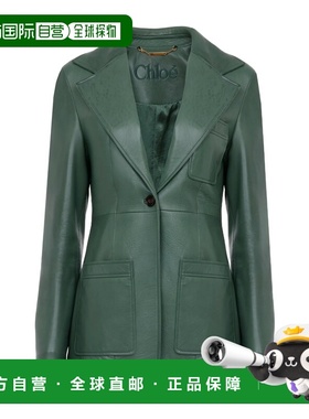 1h可退 香港直邮Chloe 长袖皮夹克 CH25ACV33204