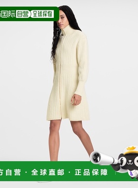 自营1h可退 欧洲直邮LV路易威登 Time Out女士米色羊绒老花图案厚