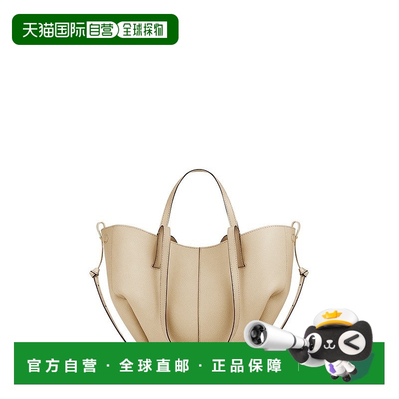 自营欧洲直邮POLENE Cyme Mini女士象牙米小牛皮手提包托特包