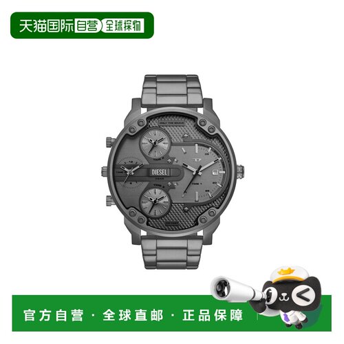 自营欧洲直邮Diesel迪赛 Mr. Daddy Slim男士深灰色多功能机芯腕5