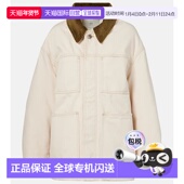 香港直邮Ami Paris 女士 1h可退 灯芯绒饰边棉质斜纹布军装 夹克