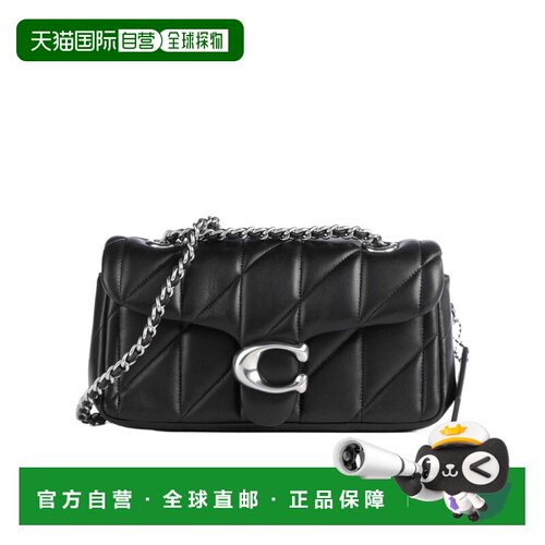 香港直邮COACH 女士斜挎包 CP149LH SS2026 黑色 绗缝单肩包蔻驰