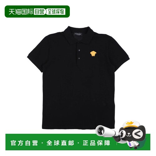 香港直邮versace 男童 Polo衫童装 black黑色 舒适时尚