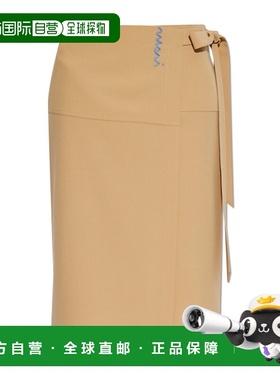 1h可退 香港直邮Marni 玛尼 女士 系带裹身半身裙 GOMA0698S0UTP7