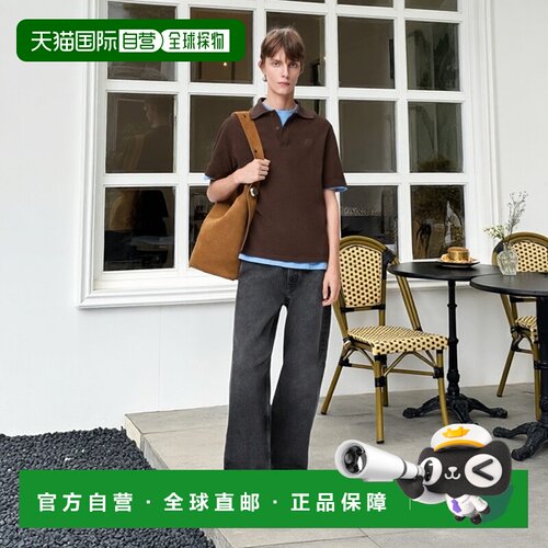 自营欧洲直邮LOEWE罗意威 男士棉质黑色牛仔裤休闲裤直筒裤