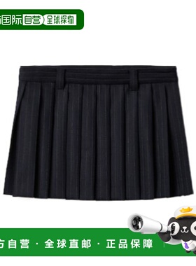 香港直邮Miu Miu 条纹半身裙 MG204015MQ正品时尚百搭 高级感