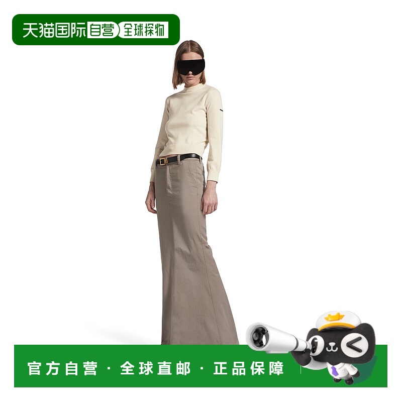 欧洲直邮BALENCIAGA (2025新品) 女式奶油色圆领毛衣