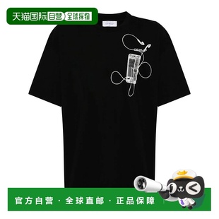 欧洲直邮off T恤时尚 white 上装 百搭舒适减龄流行穿 男士 1h可退