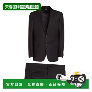 1h可退 香港直邮zegna 杰尼亚 男士 西服 black黑色 舒适时尚西装
