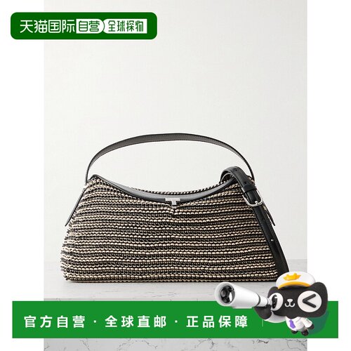 香港直邮TOTÊME 女士 T-Lock 编织皮革肩包 252WAL961LE0134BLACK