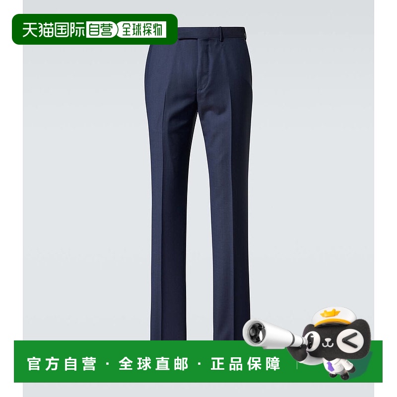 1h可退 香港直邮zegna 杰尼亚 男士 Trofeo 羊毛修身长裤 004093