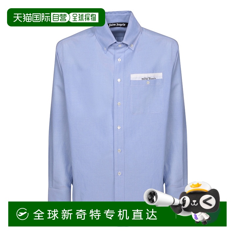 1h可退 香港直邮Palm Angels 棕榈天使 男士 蓝色 Sartorial 衬衫