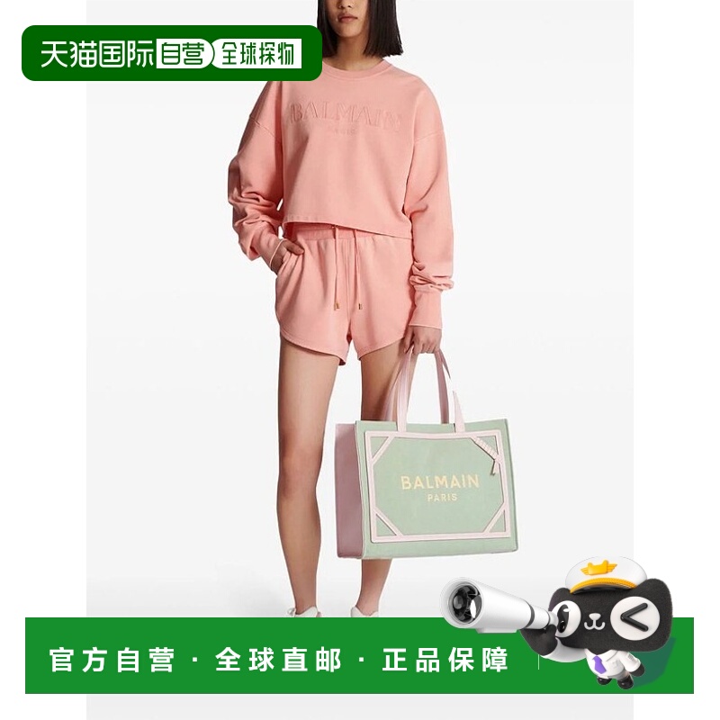 BALMAIN 女士针织毛衣 DF1JO006BC72OIQ圆领短款长袖