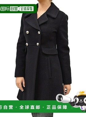 香港直邮Emporio Armani 黑色双排扣大衣 6Z2L62-2N49Z阿玛尼