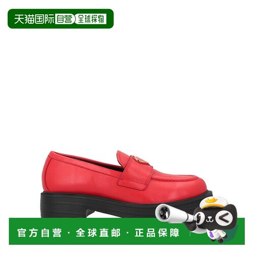 1h可退 香港直邮moschino 爱莫斯奇诺 女士 乐福鞋 red红色 舒适