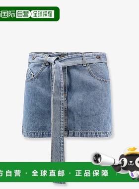 1h可退 香港直邮The Attico 女士 牛仔连腰带半身裙 260WCR00154D