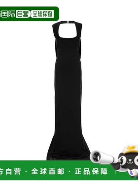 香港直邮Dsquared2 二次方 女士 黑色缎面长款连衣裙 S72CV0679D3