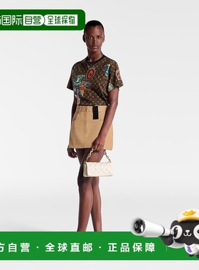 自营1h可退 欧洲直邮LV/路易威登 Coussin女士奶油白老花小羊皮翻