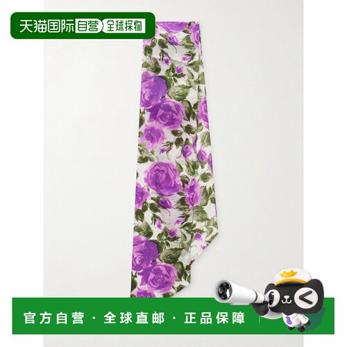 香港直邮Chloe 蔻依 女士 花卉图案真丝乔其纱围巾 CH26UTB03SIG