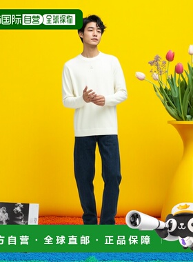 1h可退 香港直邮Fendi 芬迪 男士 圆领毛衣 FZX091AU84 white白色
