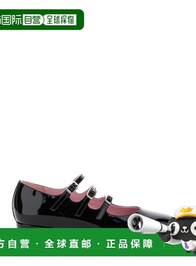 1h可退 香港直邮Carel 女士 'Kina' Straps 黑色玛丽珍粗跟漆皮高