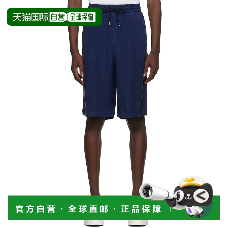 香港直邮Giorgio Armani 徽标抽绳短裤 2SGPB017T00ABUBPKINK