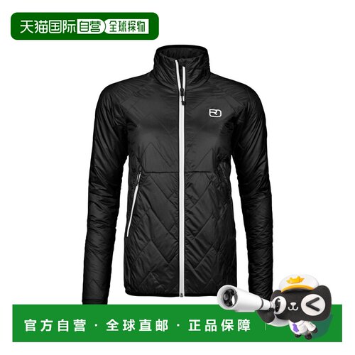 自营欧洲直邮Ortovox Swisswool Piz Vial女士乌鸦黑尼龙滑雪夹克