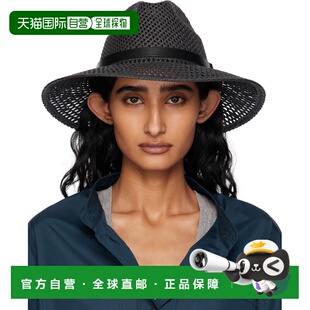 1h可退 香港直邮MaxMara 麦斯玛拉 女士 黑色 Marocco 巴拿马帽 2