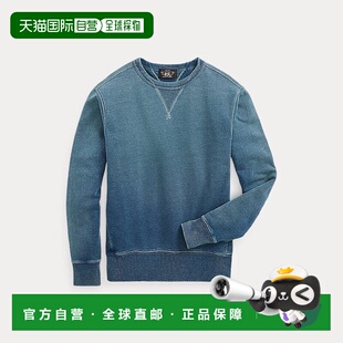 自营欧洲直邮RALPH LAUREN拉夫劳伦 RRL靛蓝毛圈绒运动衫卫衣