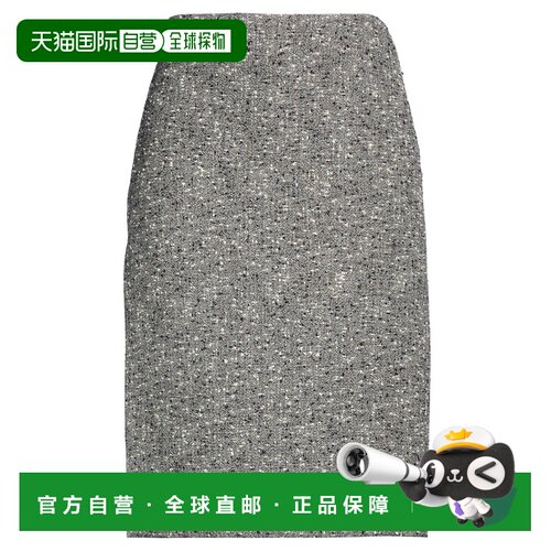 1h可退 香港直邮Gucci 古驰 女士 中长半身裙 grey灰色 舒适时尚