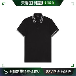 夏季 短袖 POLO衫 欧洲直邮Versace范思哲男士 黑色棉质翻领休闲