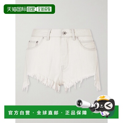 香港直邮rick owens 瑞克 欧文斯 女士 磨破牛仔短裤 RO01F6396DM