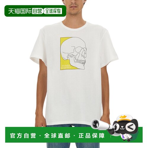 1h可退 香港直邮ALEXANDER MCQUEEN 男士T恤 759448 AW2023 白色